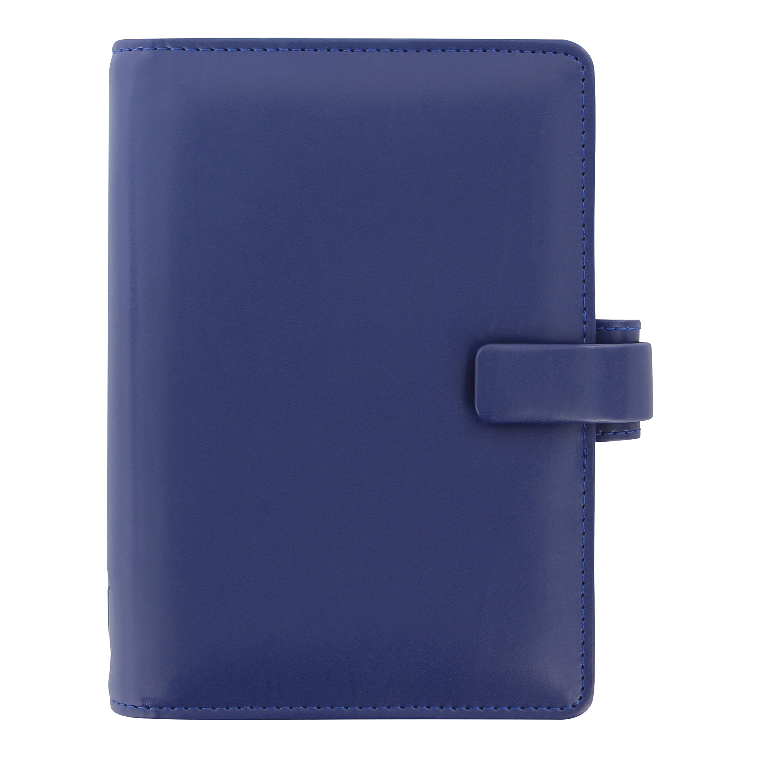 Filofax Metropol Organizer, Personal Size, Navy - Leather-Look, Six Rings, Week-to-View Calendar Diary, Multilingual, 2024 (C026908-24)