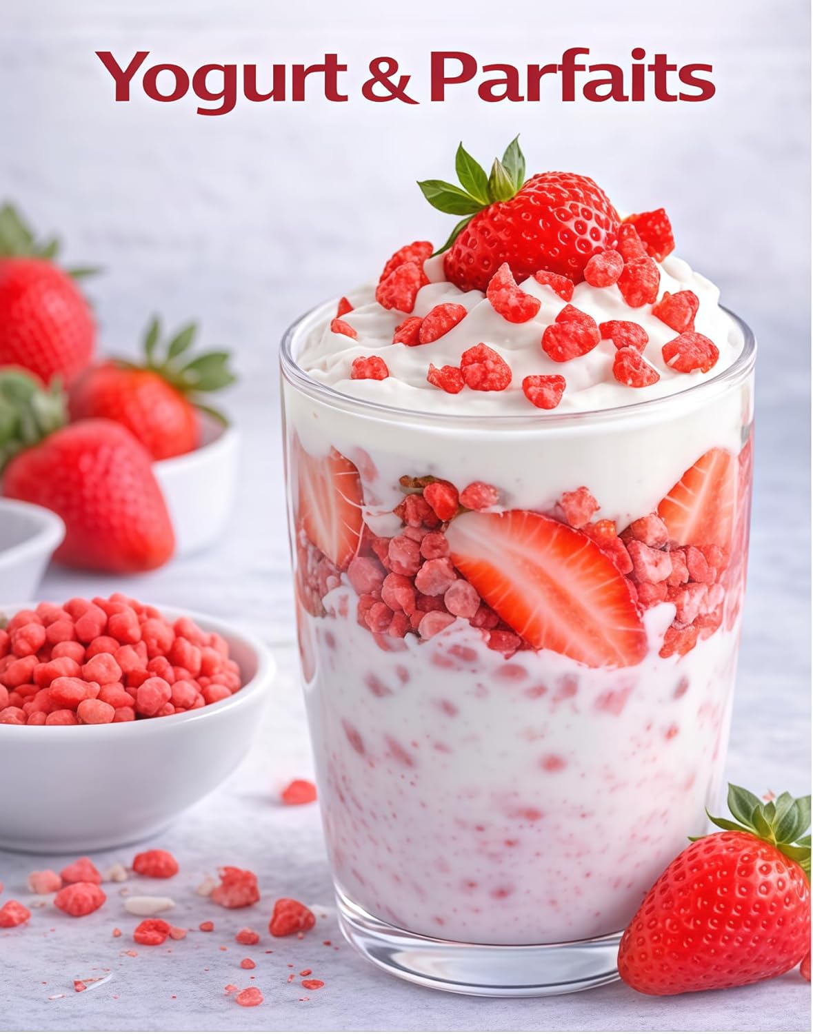 WildSap Emeralds Freeze Dried Strawberry Dices - 19.2oz Bulk Family Size Canned, 100% Fruit No Added Sugar Unsweetened Strawberry Pieces, Non-GMO Crunchy Fruit Snacks for Cereal, Yogurt & Baking