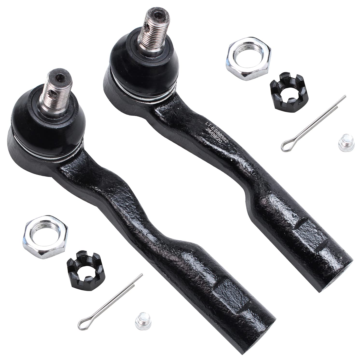 Detroit Axle - 2 Front Outer Tie Rods for 2003-2006 Toyota Tundra, 2003-2007 Sequoia, Outer Tie Rod Ends 2004 2005 Replacement