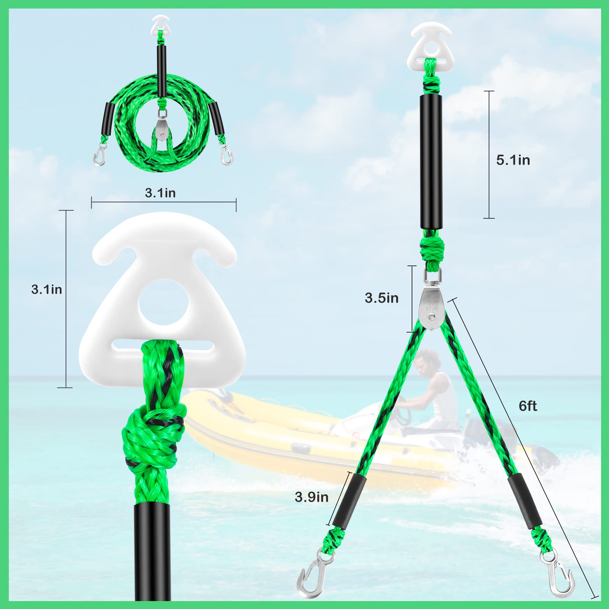 Snapklik.com : Self Centering Tow Harness For Watersports, Heavy Duty ...