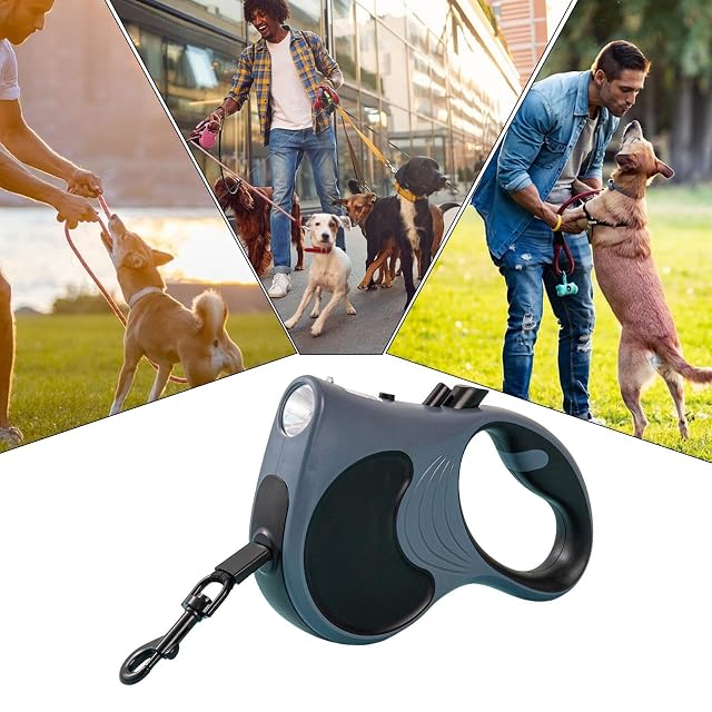 Foto 7 de 7 de Correa retráctil para Perros con luz - Correas para Perros iluminadas para Paseos nocturnos