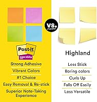 Vista 9 de Post-it Notas superadhesivas multi-tamaño Supernova Neons Con líneas Doble poder de pegado 15 blocs, paquete de 12