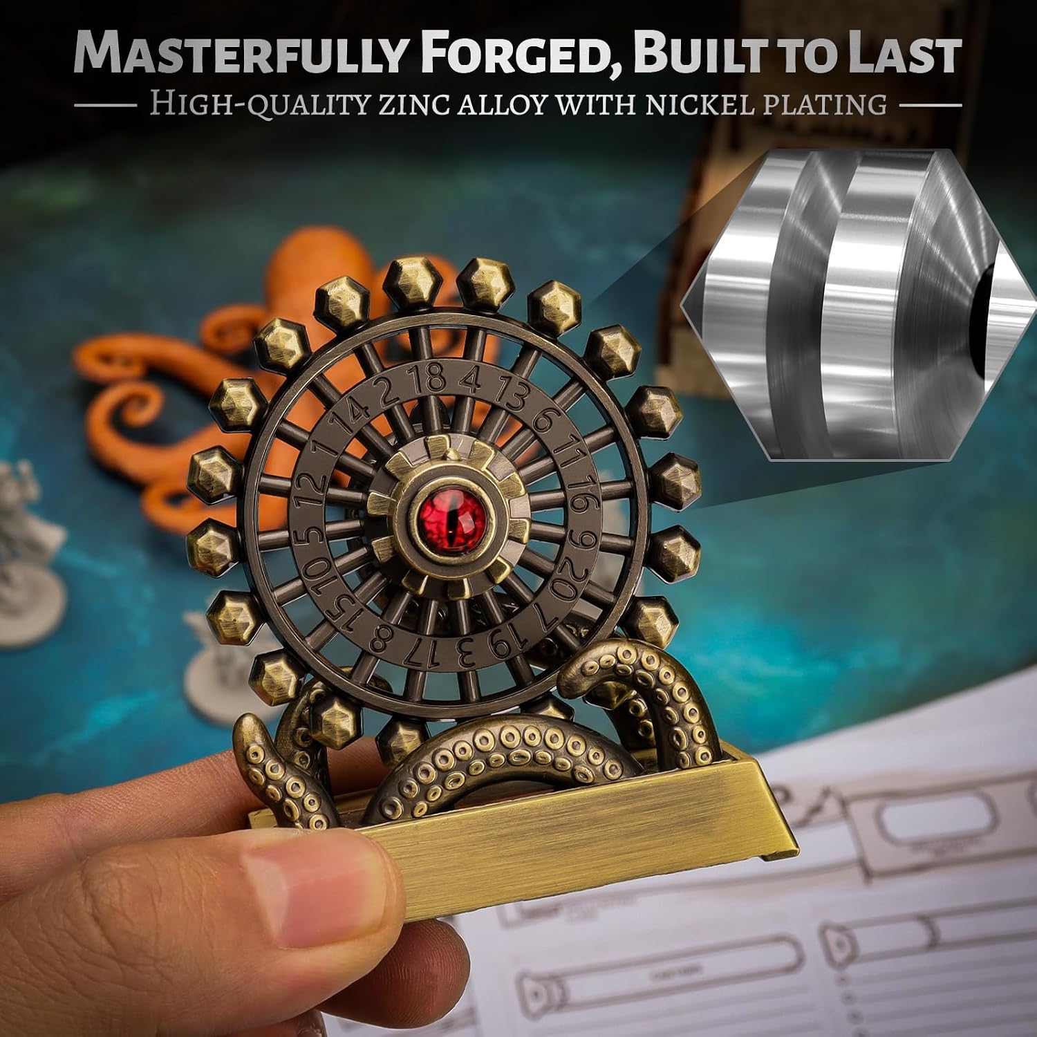 CZYY Ferris Wheel D20, Metal Fidget Spinner Dice for Tabletop RPG image 4