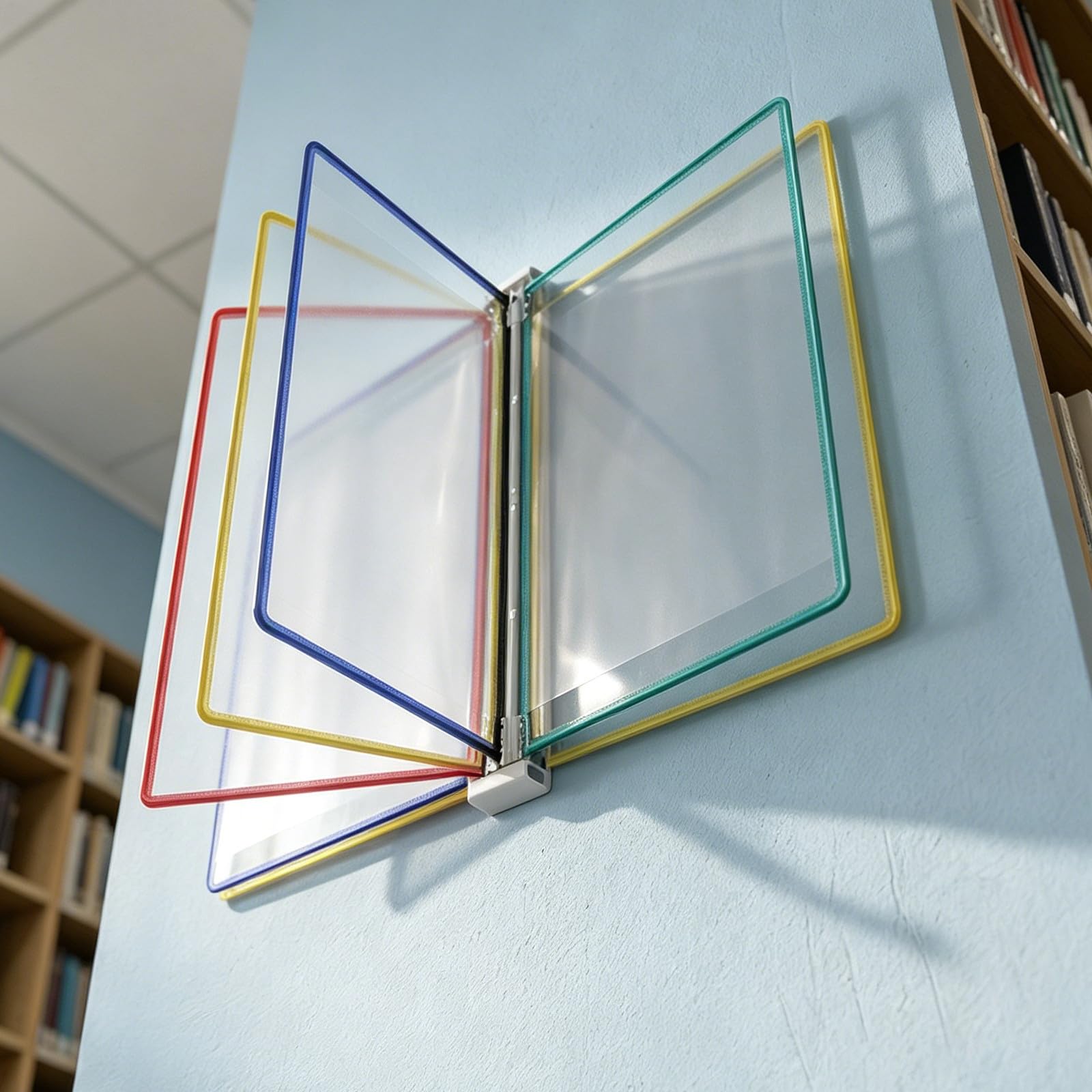 TOYANDONA 10 Hojas Organizador de Archivos de Pared Abatible Multicolor