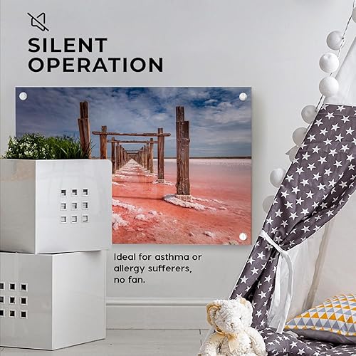 Miniatura 5 de EconoHome Panel de calentador de espacio de montaje en pared, con termostato, calentador de convección de 600 vatios, ideal para habitaciones de 200