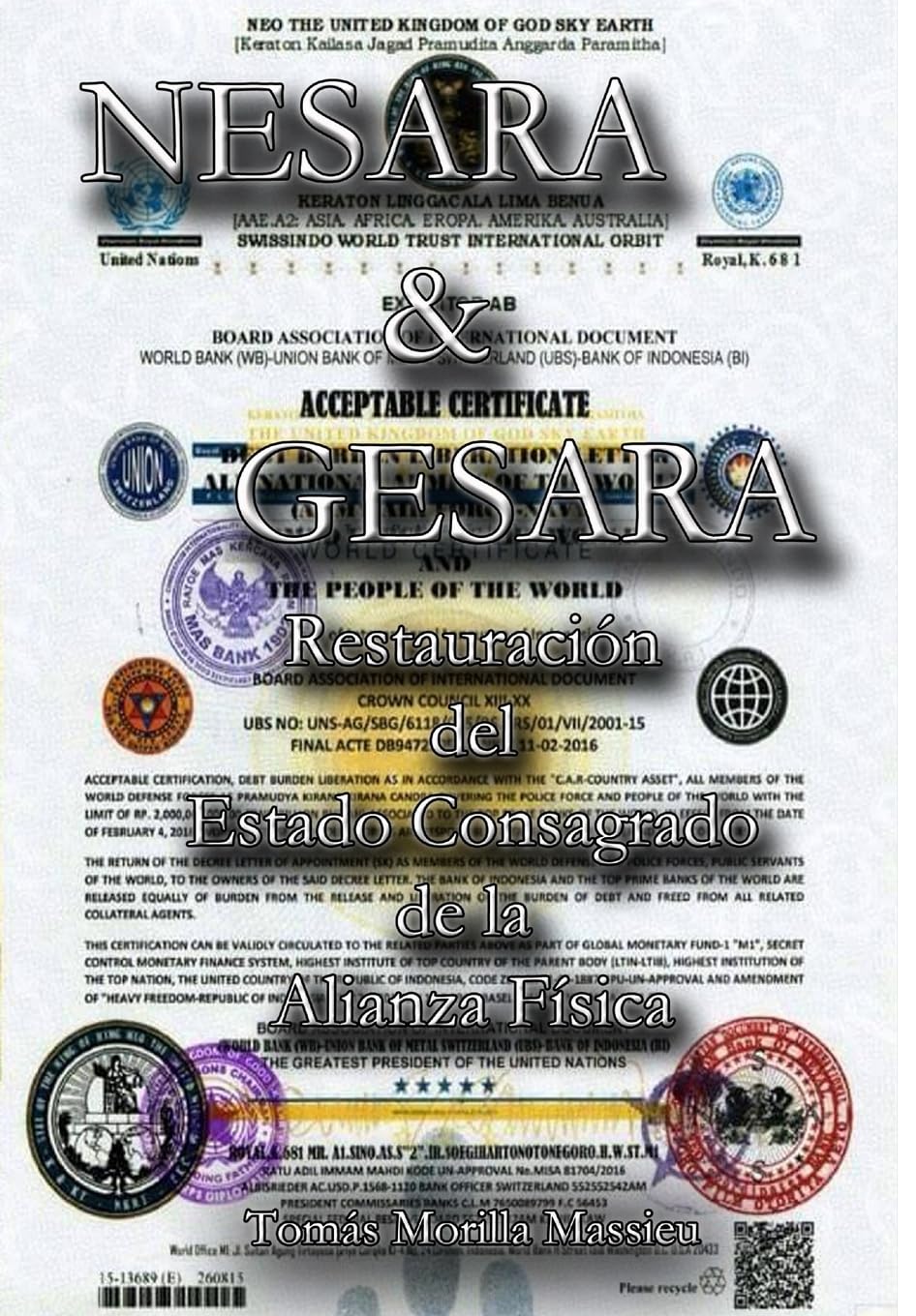 NESARA & GESARA VIII Restauracion (Spanish Edition): Morilla Massieu ...