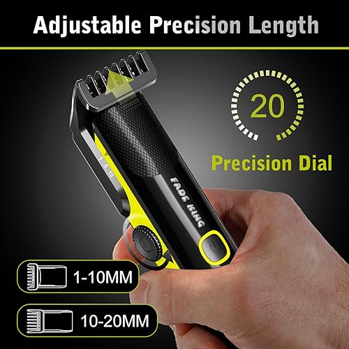 Miniatura 6 de FADEKING Recortadora de barba para hombres, recortadora de pelo profesional, impermeable, eléctrica, para nariz, cuerpo, cara y bigote, cortadora de