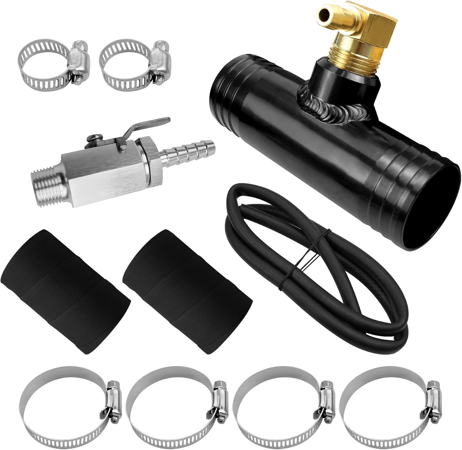 1 1/2" Diesel Auxiliary Tank Install Kit Fit for Gravity Fueled Auxiliary Fuel Tank and Newer Models with 1½" Fill Line, Only Fit for Diesel, Replace 11025
