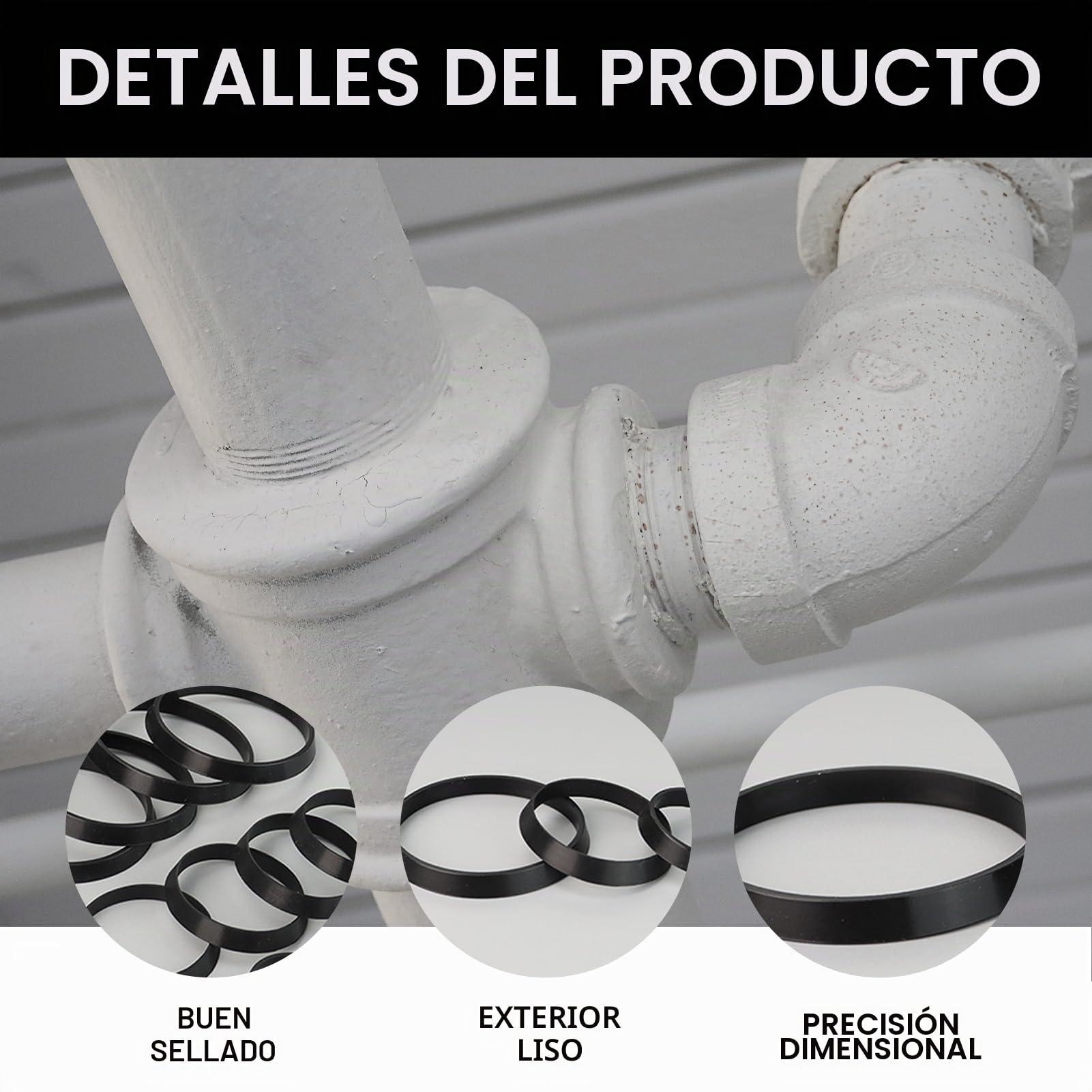 Junta de Drenaje de Fregadero, Anillo de Sellado de Tubería, 12 Piezas, 1/4 Pulgada (32 mm), 1/2 Pulgada (40 mm)