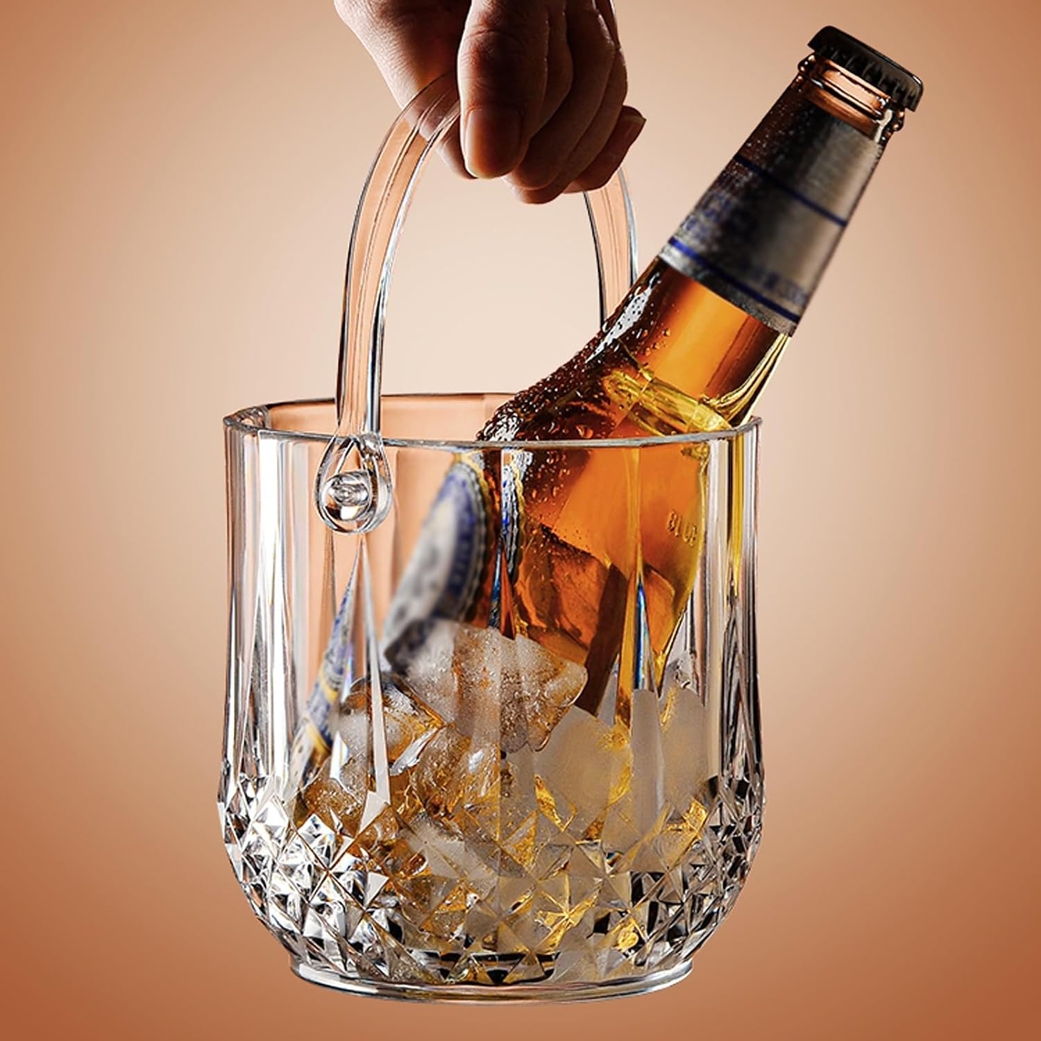 Ice Bucket Ice Bucket Clear Acrylic Good for 1 Wine or Champagne Bottles Ice Bucket, 1.2 Liter Ice Buckets For Parties