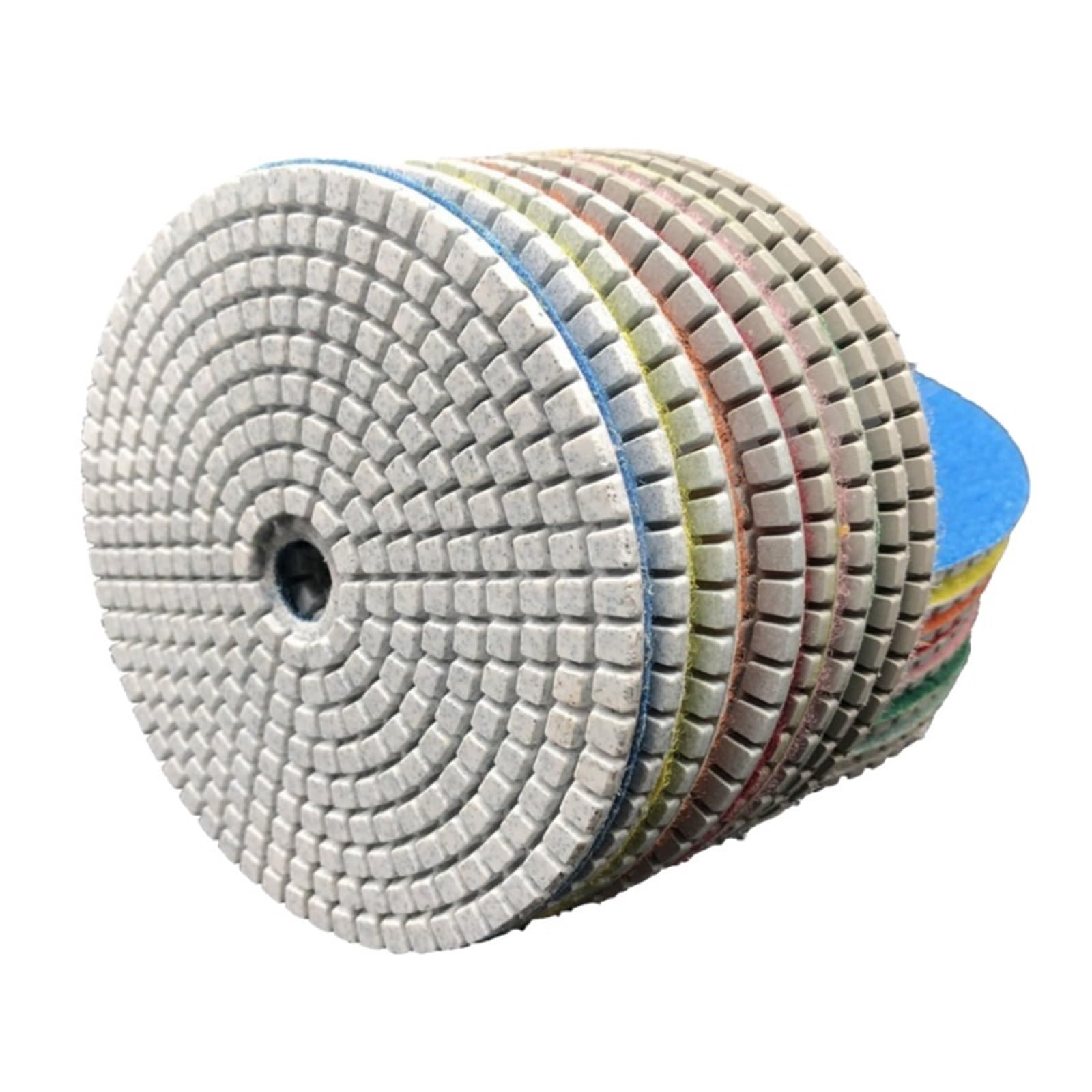 10 almohadillas de pulido de diamante de 5 pulgadas para granito, hormigón, mármol y piedra, herramientas de pulido, herramientas de pulido de 125 mm de tamaño