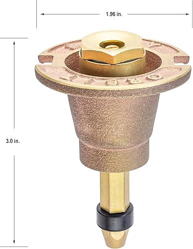 Miniatura 2 de Orbit 54070 - Paquete de 3 rociadores de latón emergentes con boquilla de pulverización de patrón completo, rociadores emergentes de latón para