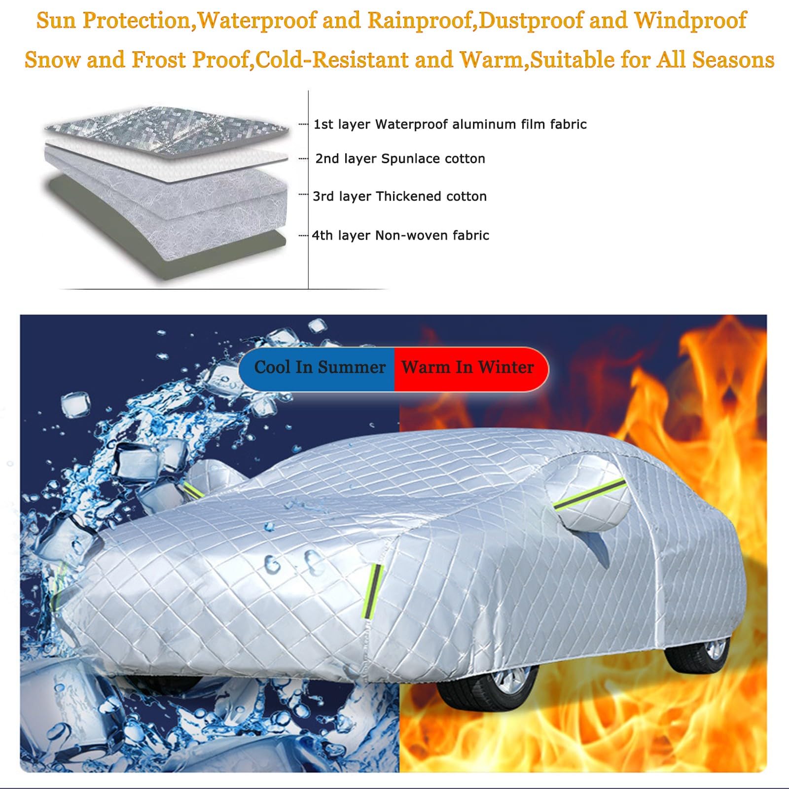 Funda Granizo Coche Genu00e9rico Anti-Granizo Funda Coche Para