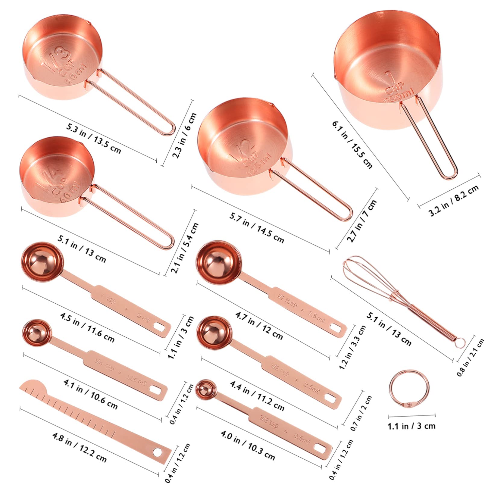 Alipis Tasses Et Cuillères à Mesurer Avec Agitateur Pour Pâtisserie Cuisson Outils Doseurs Pour Et Farine