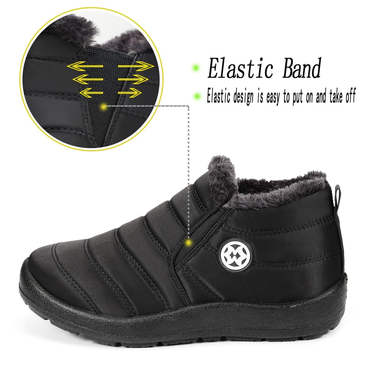 Gaatpot Stivali Donna Stivaletti Invernali Stivali da Neve Caldo Peluche Scarpe Impermeabili 36-43