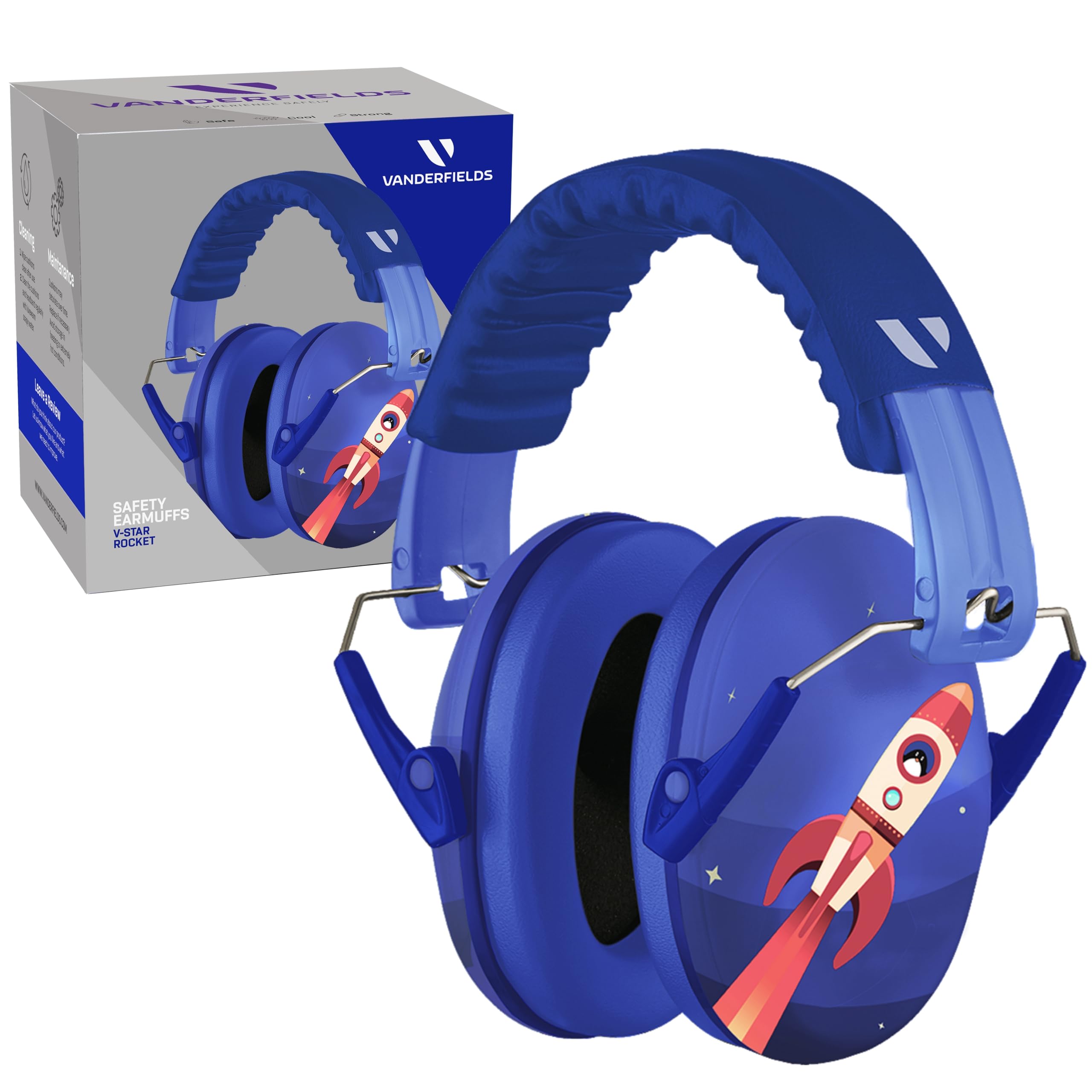 Vanderfields Hearing Protection Ear Muffs - Over 31 dB (2K Hz) Broad Noise Cancelling Sound Reduction Earmuffs for Kids 3-12
