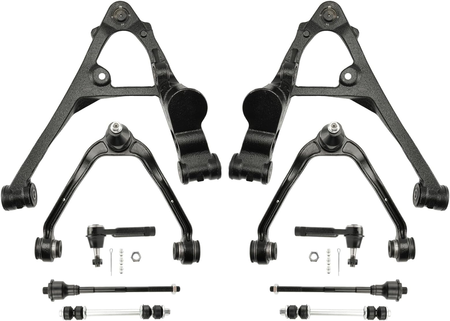 KACFront Lower Complete Control Arms Assembly Suspension Kit w/Ball Joint Replacement for Escalade Silverado Suburban Tahoe Sierra/Yukon XL 1500, Automotive Replacement Part 10Pcs