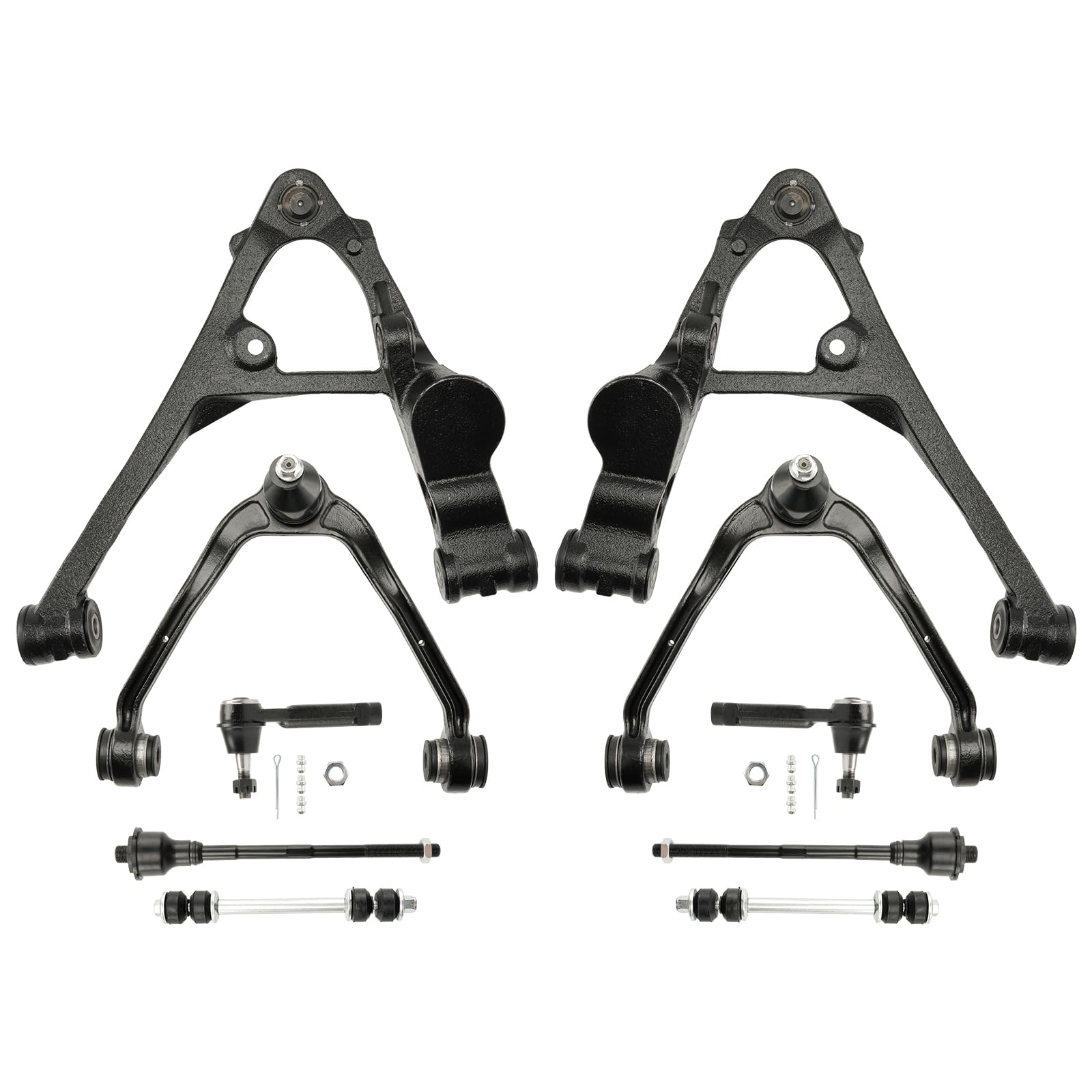 KACFront Lower Complete Control Arms Assembly Suspension Kit w/Ball Joint Replacement for Escalade Silverado Suburban Tahoe Sierra/Yukon XL 1500, Automotive Replacement Part 10Pcs