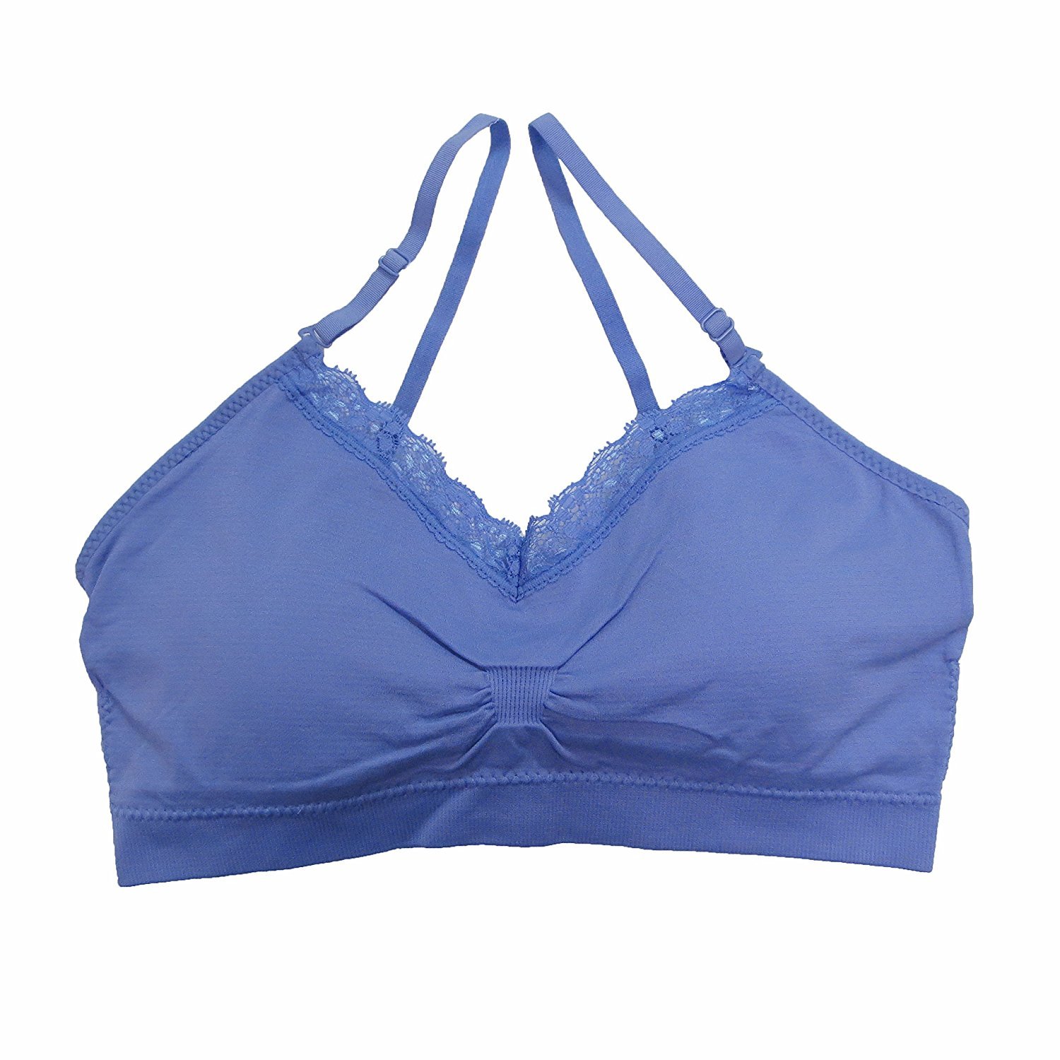 CoobieSeamless V-Neck with Lace Bra, Periwinkle