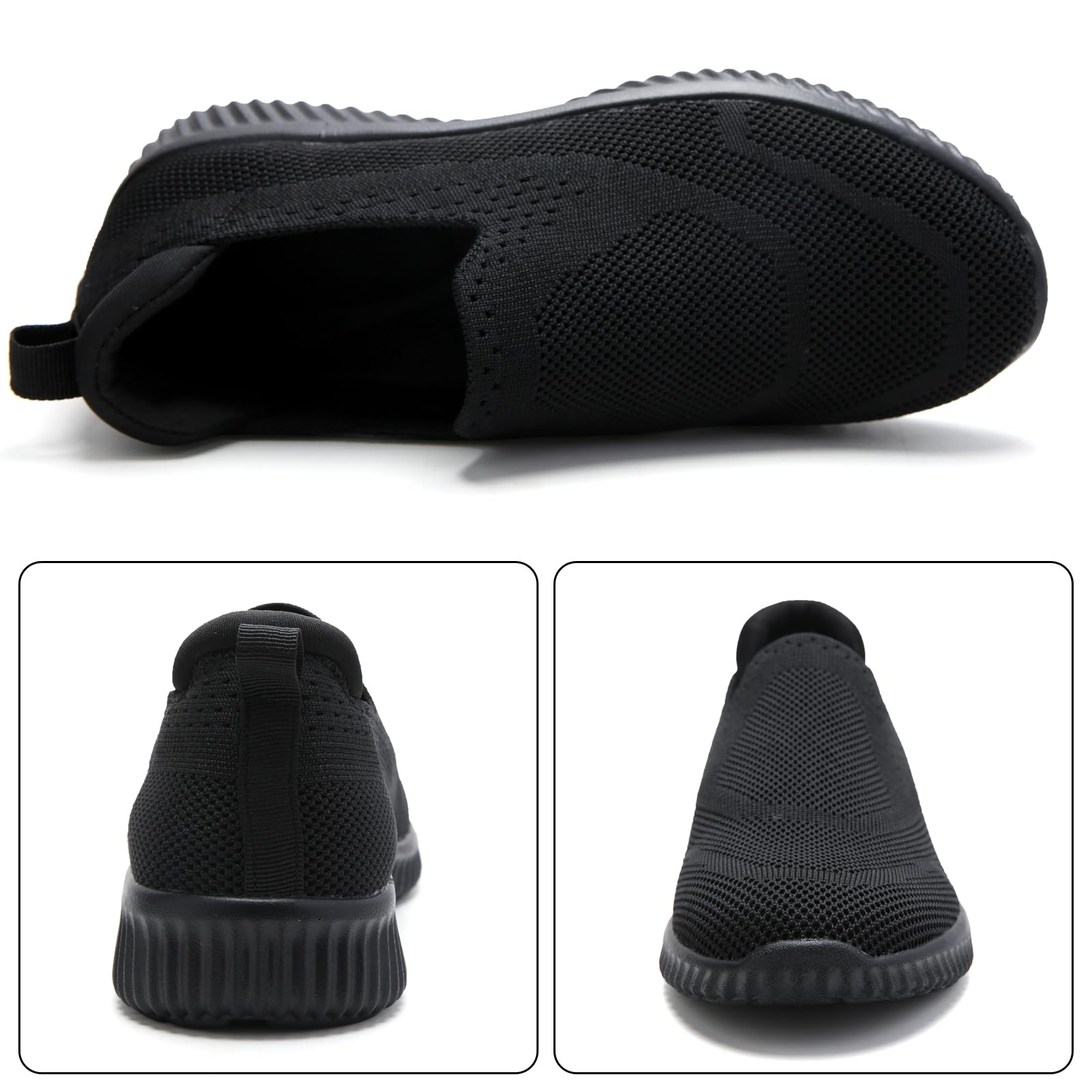 Myztra Mujer Zapatillas Slip On Malla Transpirable | Deportivas, Sin Cordones, Ligeras, Antideslizante, Caminar, Correr, Pasear, Trabajar, Uso Interior Exterior