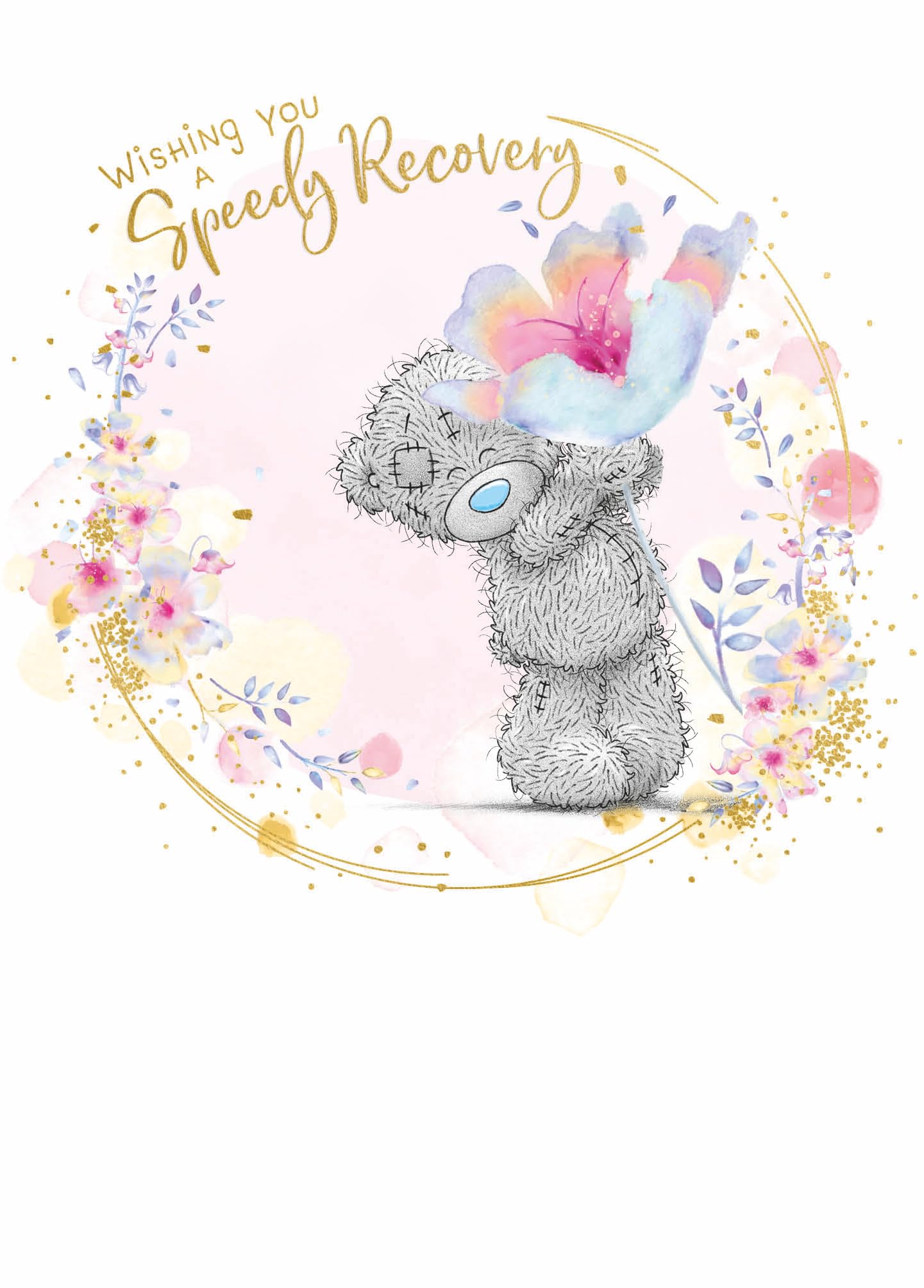Gute Besserung Karte Mit Hasen-Motiv – Handillustriert, 12,7x17,7 Cm – Inkl. Umschlag
