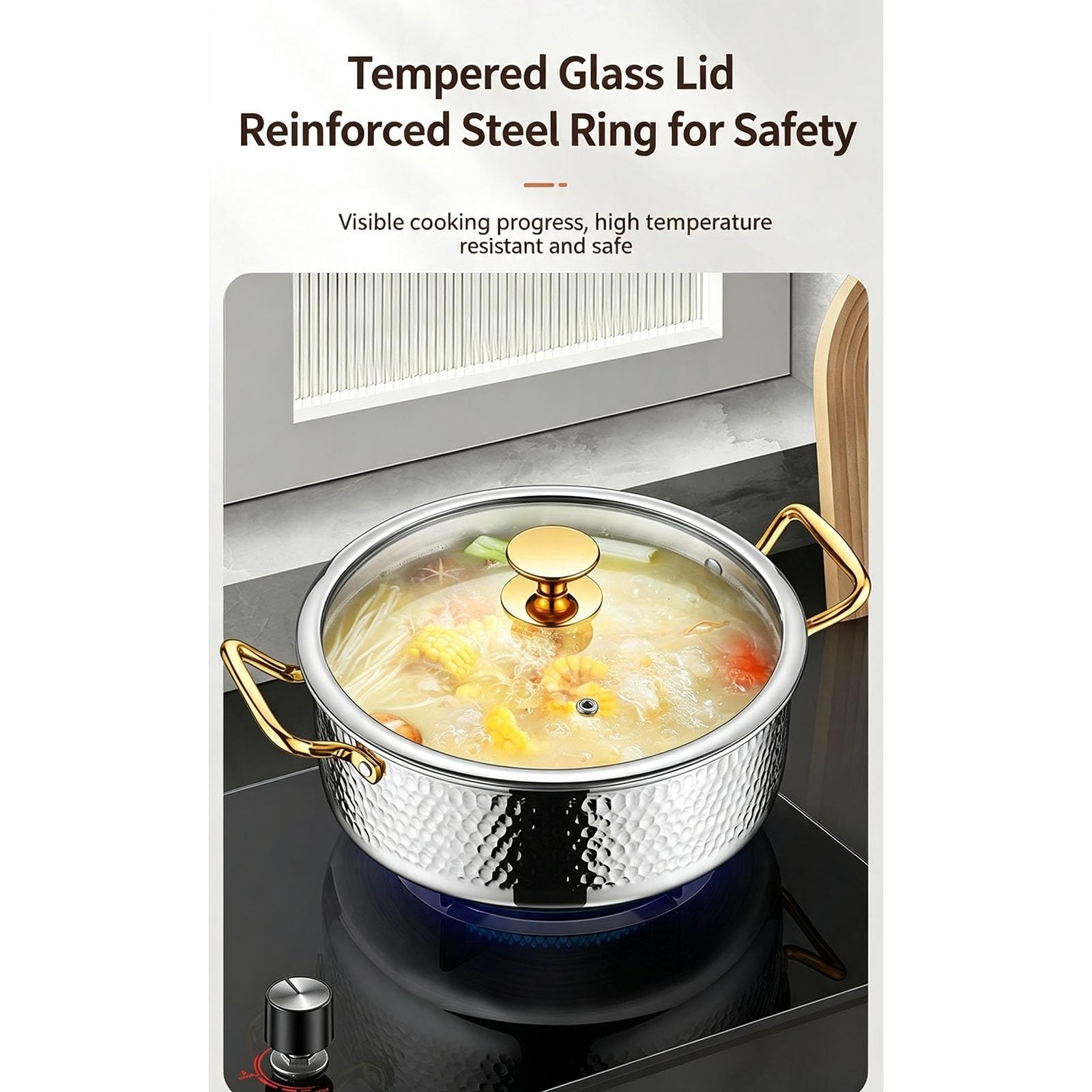 Coating-Free Simmer Pot for Induction Gas Stove