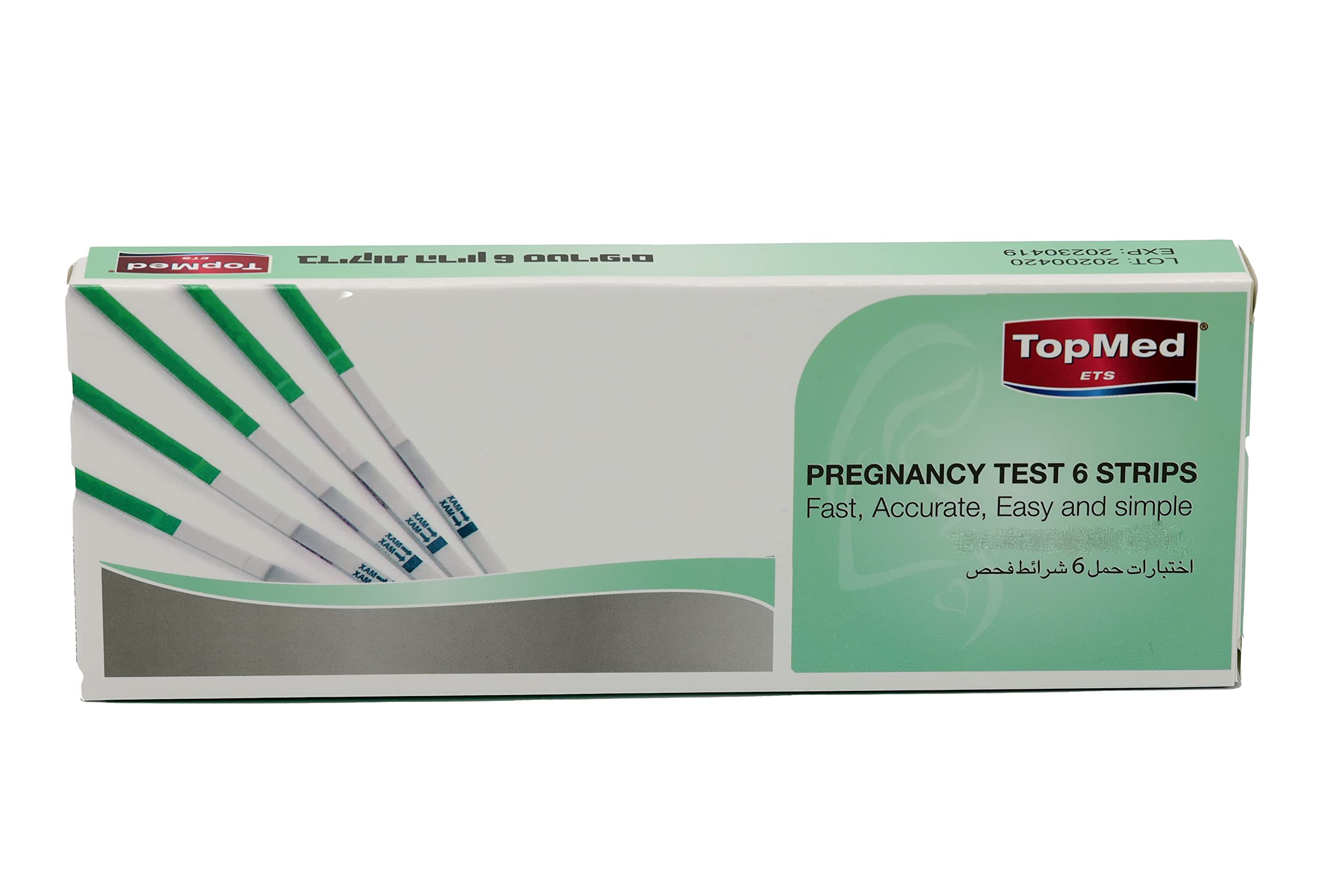 TOPMED ETS Pregnancy Test Strips, HCG Tests, Instant Result, 99% Accurate, Extra Sensitive (6)