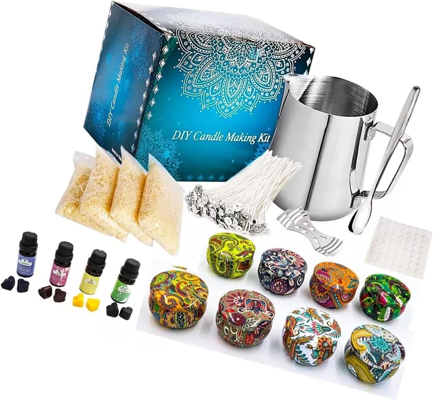 Candle Making Kit Contains Beeswax Candle Jar DIY Scented Candle Set Arts and Crafts for Adults and Teens Gift