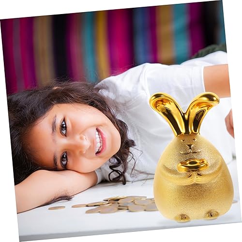 Miniatura 9 de Totority 5pcs Rabbit Piggy Bank Bunny Coin Container Chinese Feng Shui Decoration Girl Piggy Banks for Kids Rabbits Saving Money Banks Fengshui