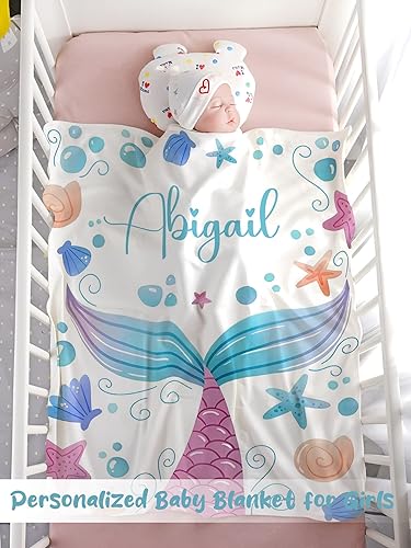 Miniatura 16 de Manta de bebé personalizada para niñas, manta de bebé personalizada con nombre, súper suave, mantas personalizadas con nombre para niños, mantas
