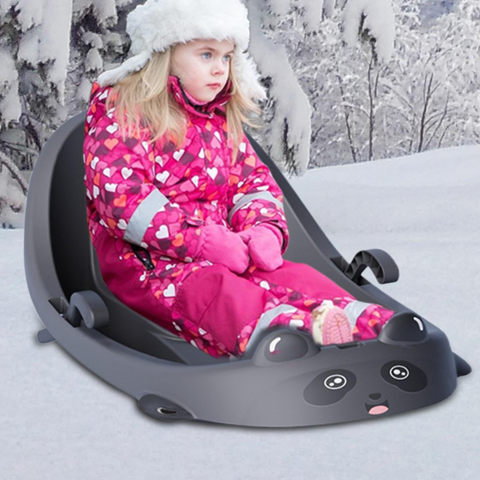 Trineo de invierno para niños pequeños, trineo de nieve exterior para - Trineo de nieve orientable para invierno | Trineo de nieve al aire libre para niños pequeños con cuerda de tracción para, niños