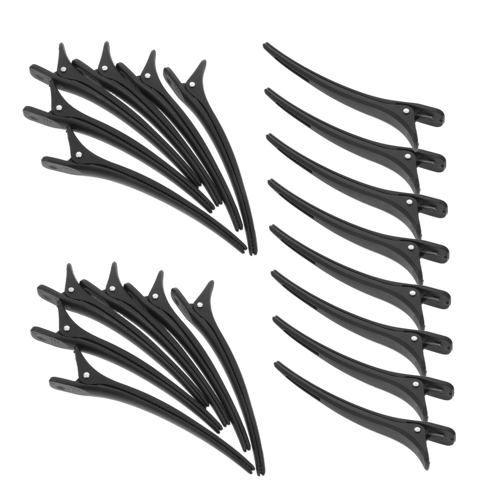 Homoyoyo 20 Piezas Pinzas de Pelo Profesionales Duckbill Clips Plásticos Sin Marcas para Corte Coloración y Peinados Salón Accesorios Antideslizantes para Peluqueros