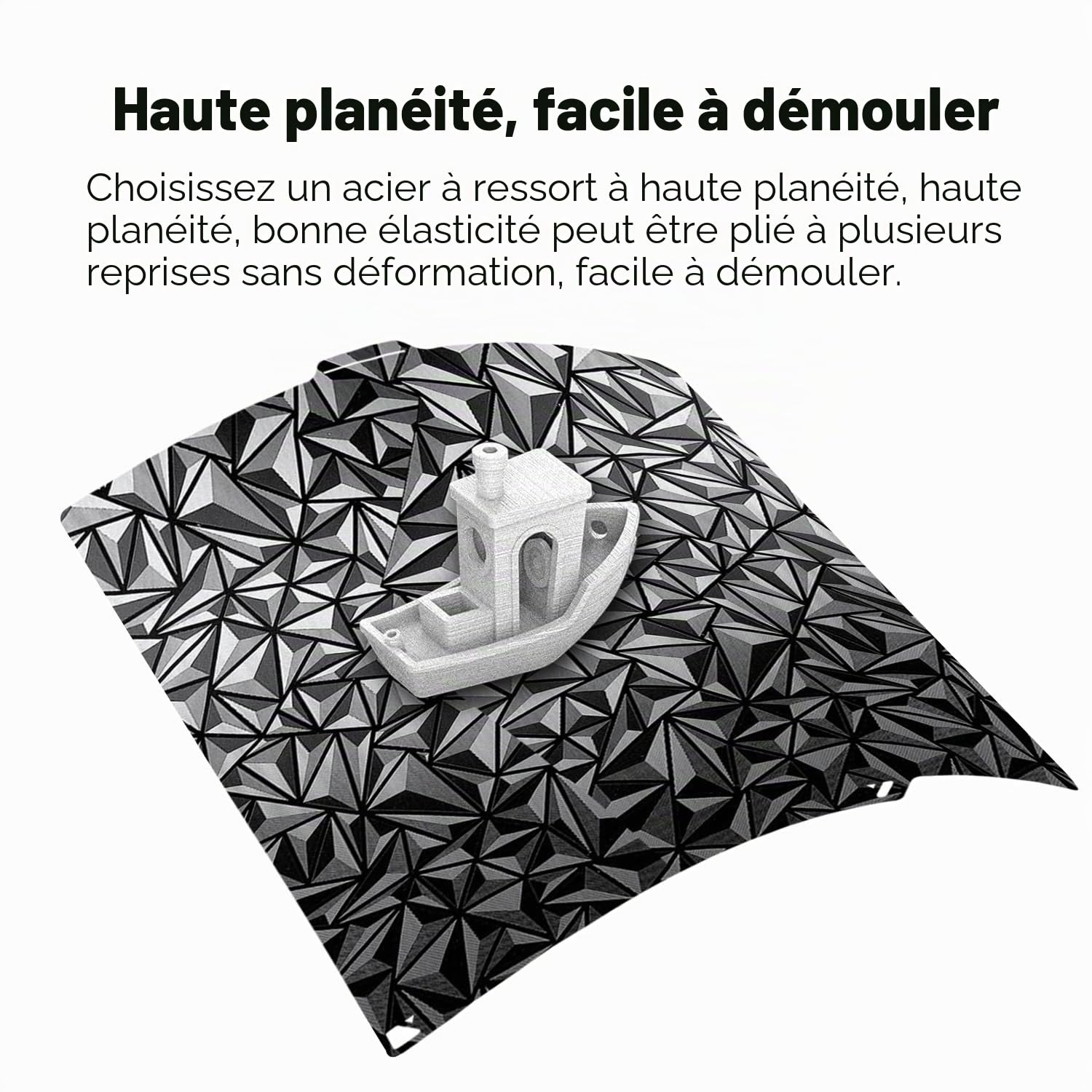 HzdaDeve 260X271MM pour plaque de construction en carbone Centauri PEI PEO Feuille double face lisse, plateau de pression chauffé, plateforme flexible pour Elegoo Centauri Carbon/Centauri (PEO+Debris)