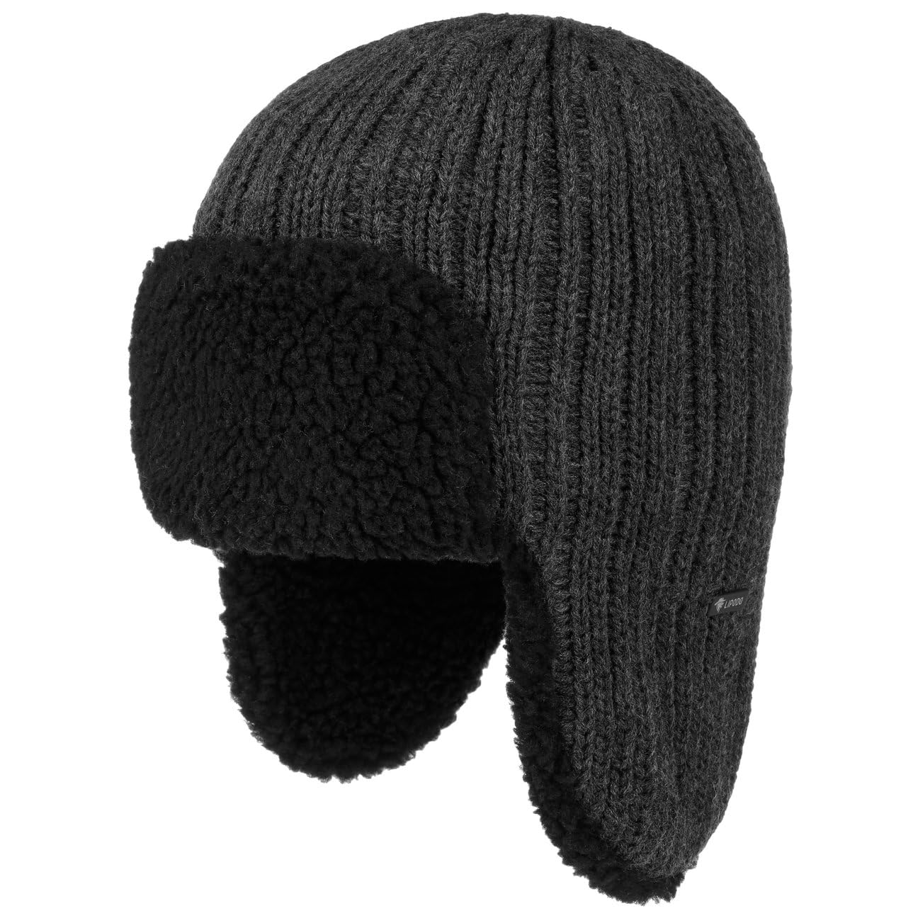 Lipodo Trapper Hat Aviator Ear Flap Warm Women Men Winter Anthracite One Size