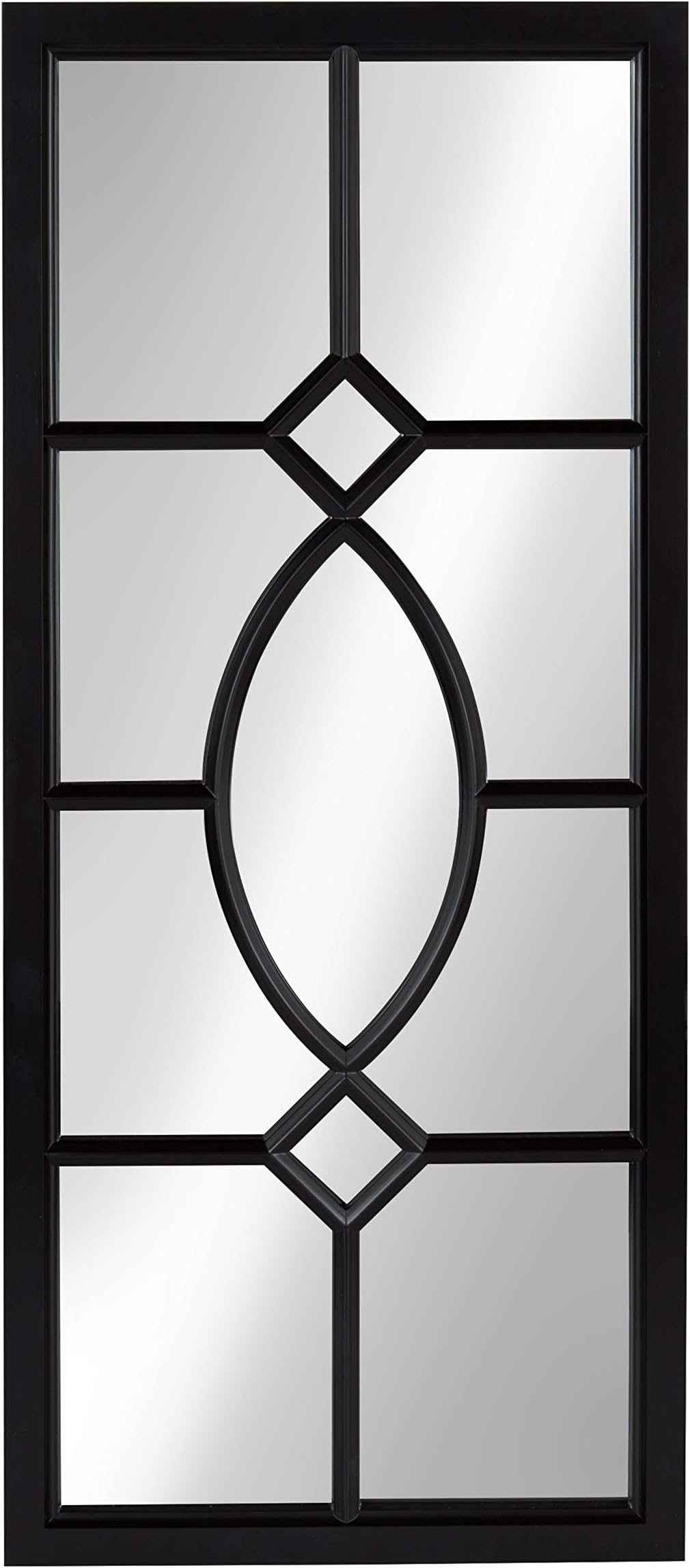 Cassat Window Wall Accent Mirror, Black
