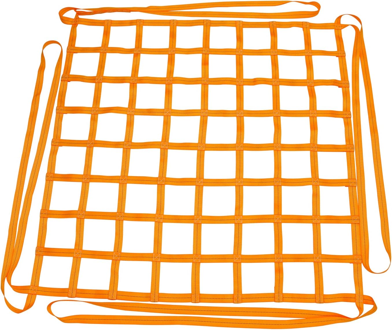 Safety Lifting Net Straps, Flat Nylon Sling Hoisting Net, Loading and Unloading Heavy Objects 10cm Square Mesh Tear Resistance for Construction Rigging Moving Towing Hoisting Work Gear 1 * 1m