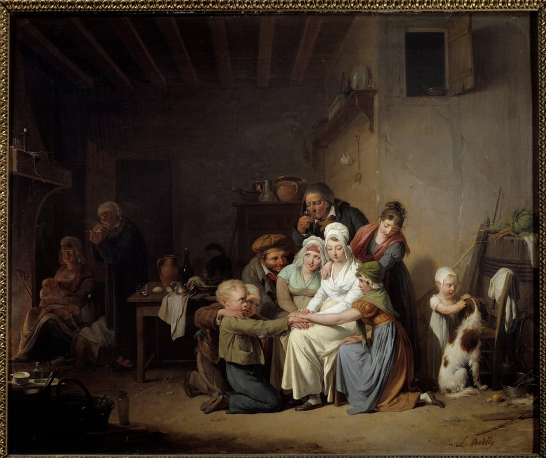 SERENDIPITP Aesthetic Poster Photo Wall Print Retro Picture the Game of Beef Foot by Louis Leopold Boilly Modern Wall Artwork for Home Decor 60x90cm