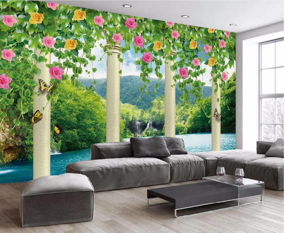 Infinity Interiors Beautiful 3D Flower, Waterproof Wall Stickers, PVC Self Adhesive Vinyl Wall Poster for Living Room, Hall, Play Room, Bedroom, Office (Multi Color 66) (B0B127246Z) Amazon Price History, Amazon Price Tracker
