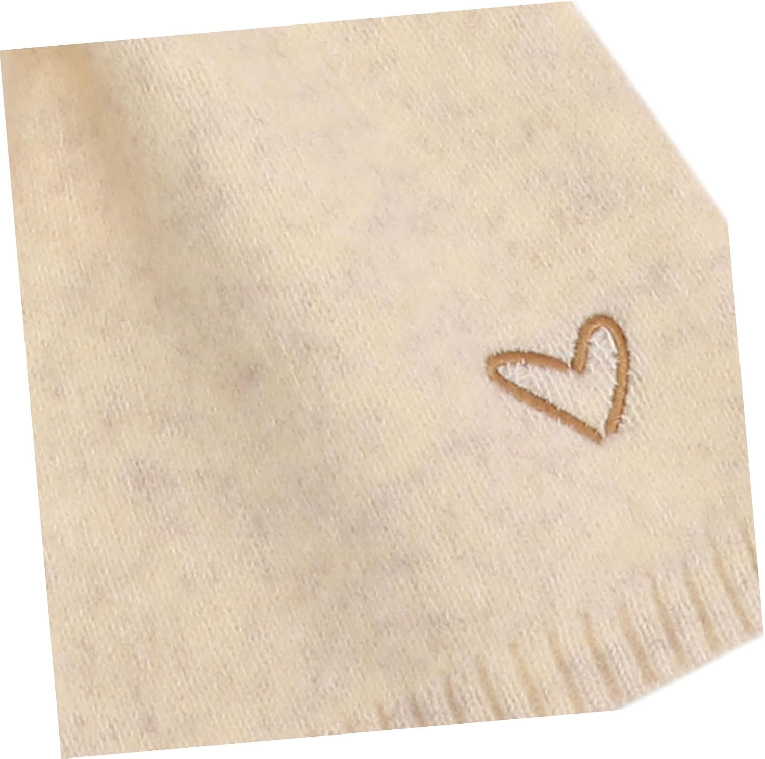 COLLBATH Girls Hat Scarf Set Toddler Newborn Decorative Warm Hat with Embroidered Heart