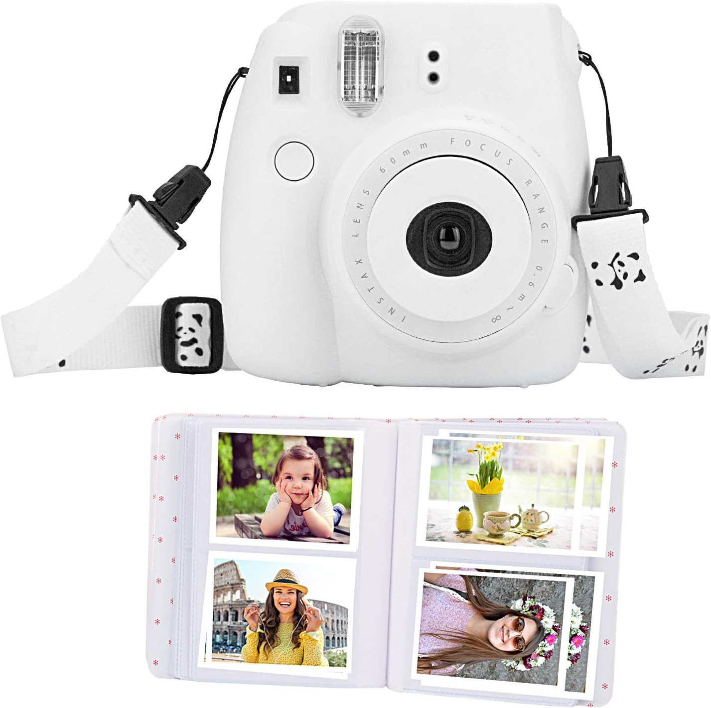 ZWOOS 10 in 1 Accessories Kit Compatible with Instax Mini 11/9/8 Camera, Including Camera Case, Album and Other Items for Collecting and Displaying Photos (Blush Pink)