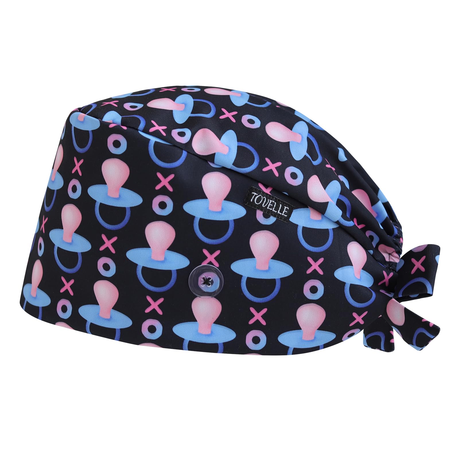 Scrub Caps for Women with Buttons, Classic Surgical Caps