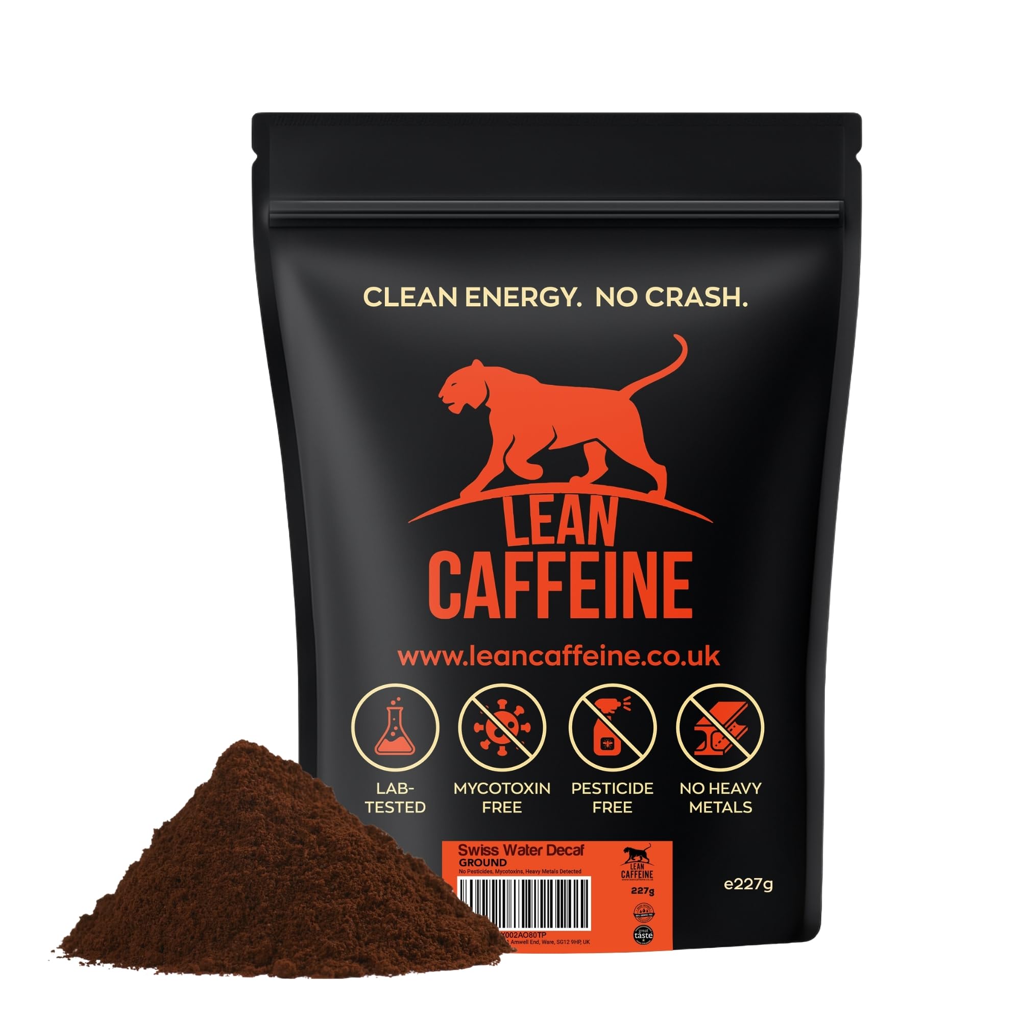 Bulletproof Decaf Ground Coffee 227g | Super Clean Mycotoxin & Heavy Metal Free Bulletproof Coffee | Swiss Water Decaffeinated Ground Coffee