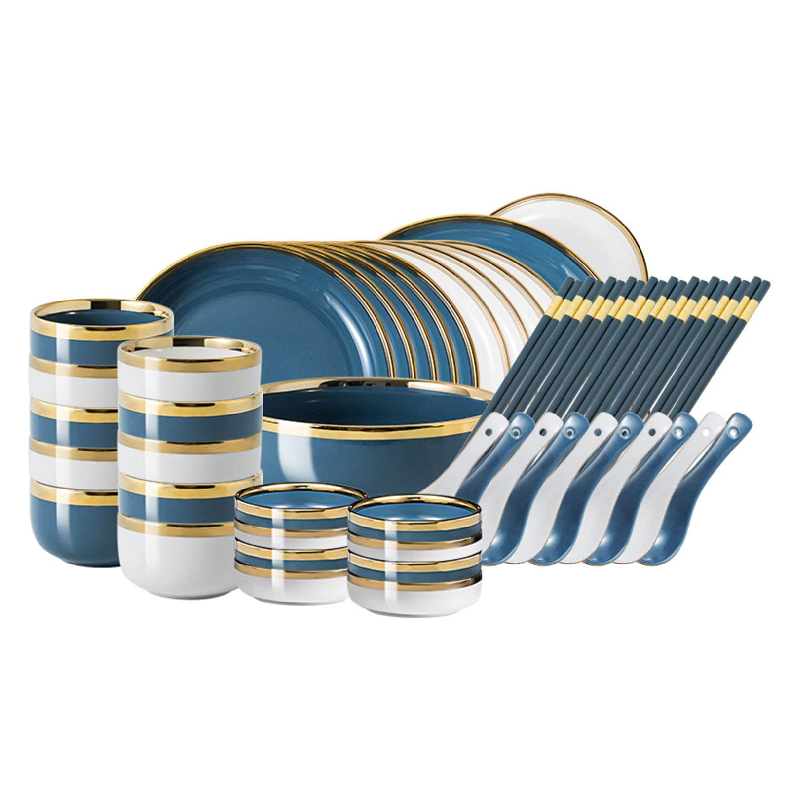 NZPOST China Dinnerware Set,Dinner Plate Ceramics Dinner Sets, Plate/Bowl/Mug | 36 Pieces Kiln Glaze Dinne