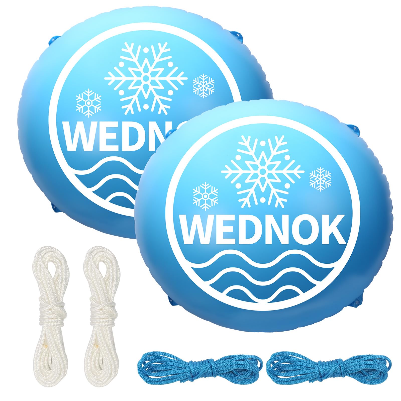2 cojines de invierno para piscina, 1,2 m, resistentes al invierno, redondos, hinchables, con 2 cuerdas de 15 m, resistentes al frío, almohadillas para piscina para cubierta de piscina, lona de