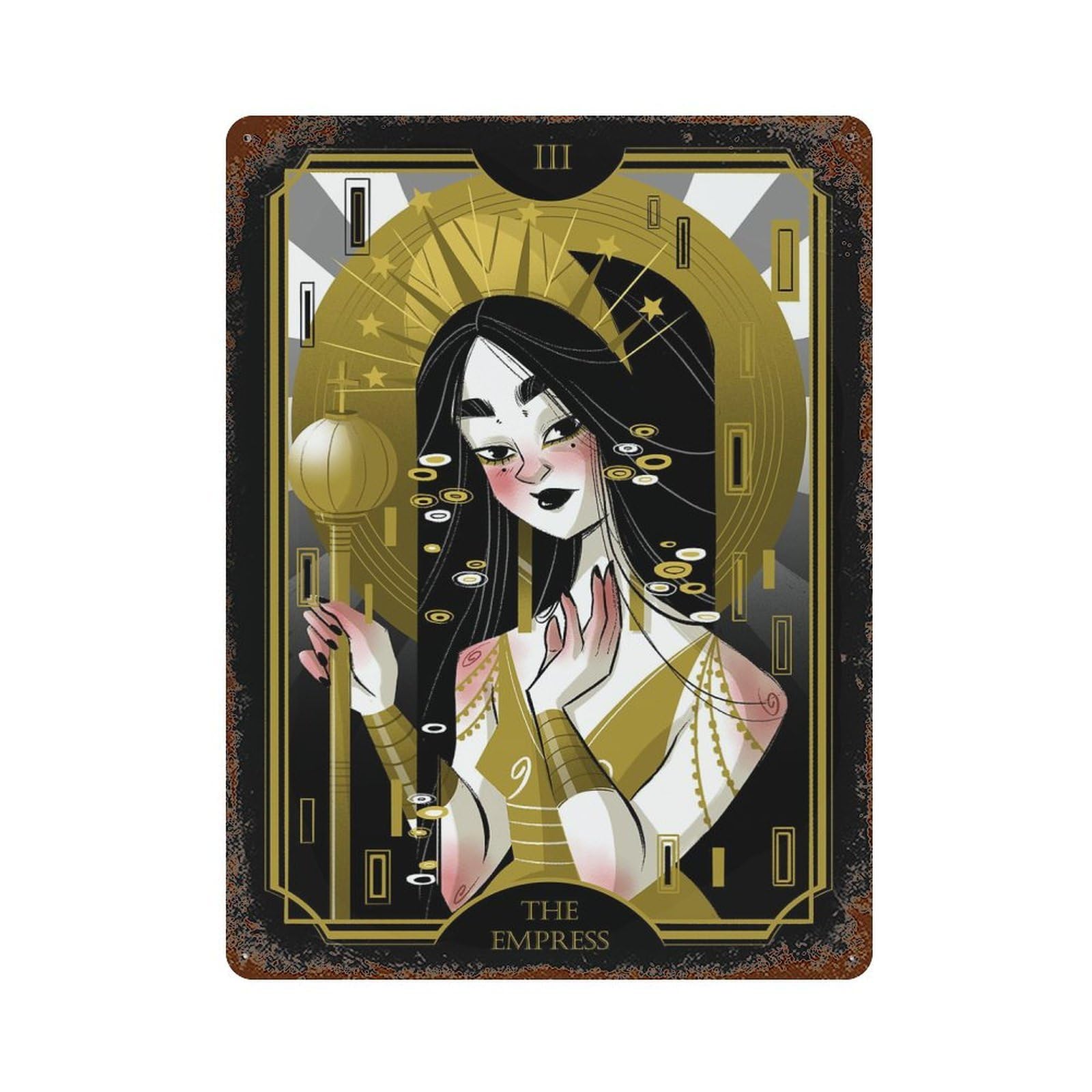 The Empress 15.7"x11.8" Vintage Metal Tin Sign, Novelty Wall Decor for Basement, Hobby Room And Garage Decor