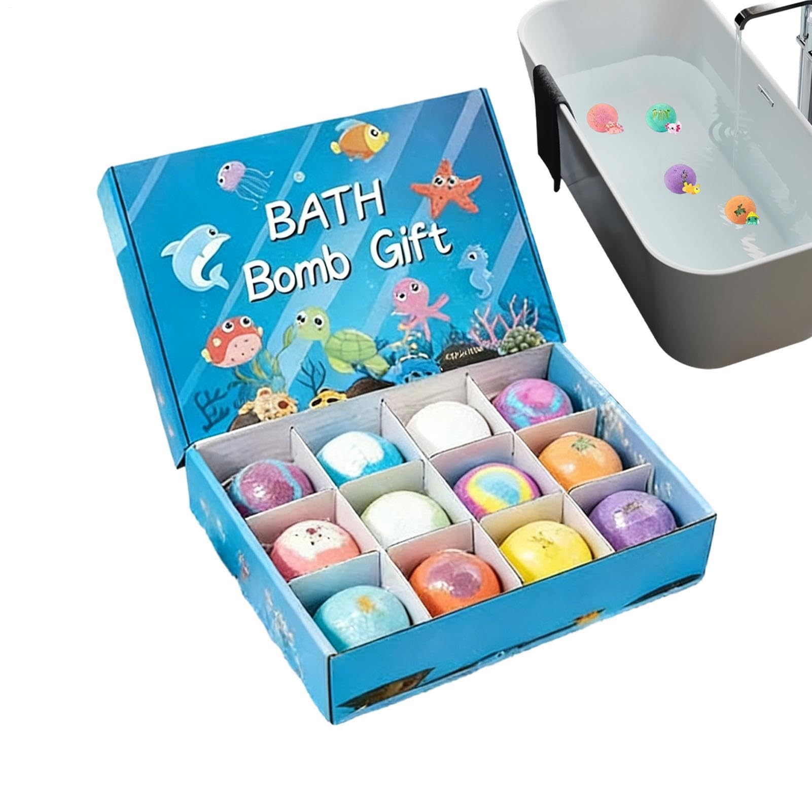 da bagnoschiuma, azione frizzante a lunga durata, 1 set, bombe da bagno profumate, compresse per immersione in bolle aromatiche, formula idratante, per spa domestica, bambini, ammollo rilassante