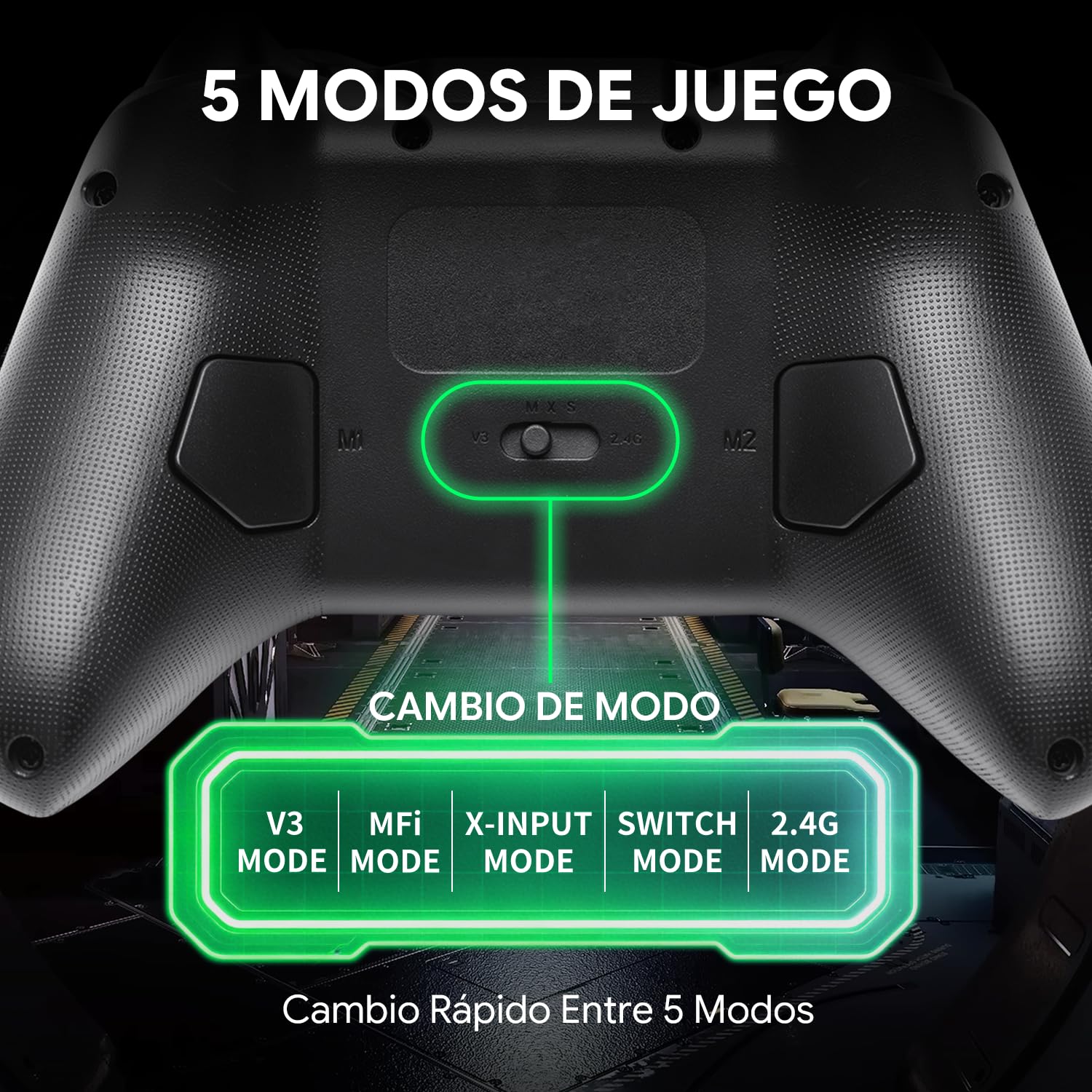 NITHO KARMA Mando Inalámbrico Compatible con Switch, Switch 2, PC, Android e iOS, Controlador con Gatillos Hall Effect, Funcion Macro, Giroscopio de 6 Ejes, Turbo y Doble Vibración - Negro