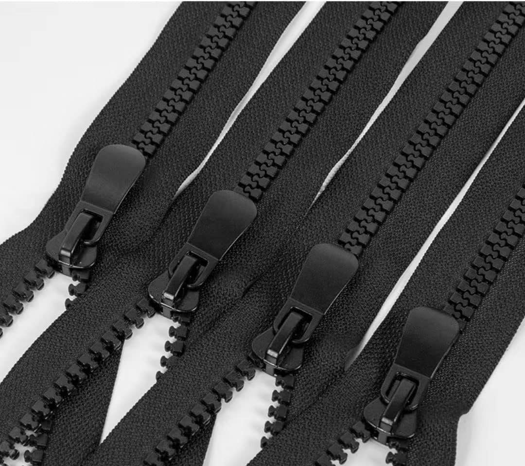 Cremallera Sujetadores de cremallera de extremo abierto, cremalleras invisibles, resina duradera NO.10 Apertura doble grande for cabezal de costura Abrigo de algodón bidireccional Accesorios de chaque
