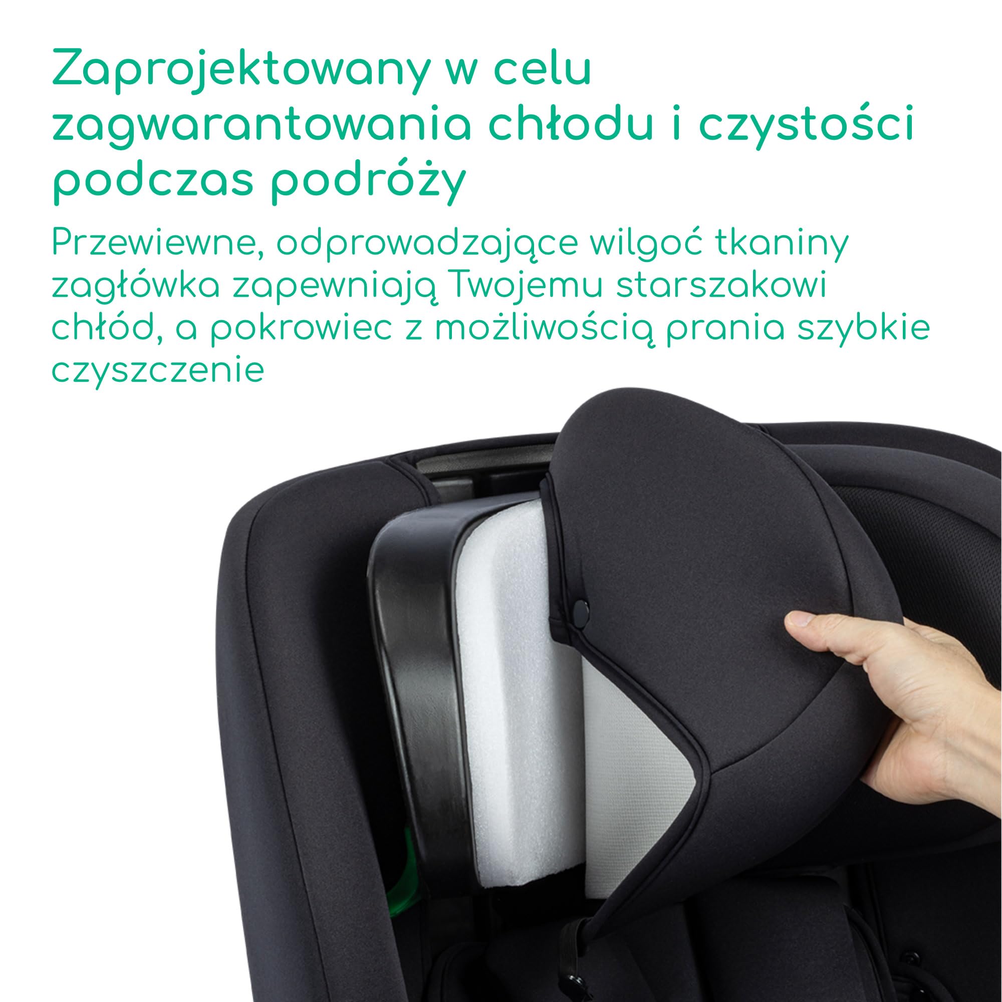 Bebeconfort Ever i-Safe, Ewolucyjny Fotelik Samochodowy, 15 Miesięcy - 12 Lat, 76-150 cm, Fotelik dla Malucha, Bezpieczeństwo R129, Ochrona przed Uderzeniem z Boku, 11 Pozycji Zagłówka, Full Black