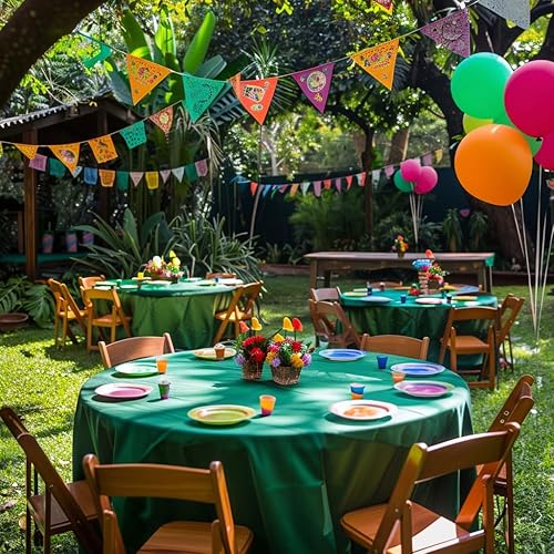 Miniatura 130 de Mantel redondo de 60 pulgadas blanco con borde elástico – Mantel ajustado sin arrugas y lavable para mesa redonda de 5 pies, mantel reutilizable